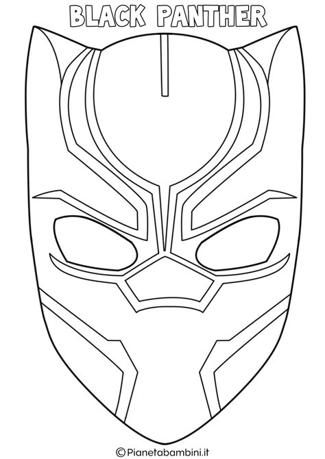 Maschera Black Panther Colorare Pdf Nel 2022 Maschere Di Supereroi