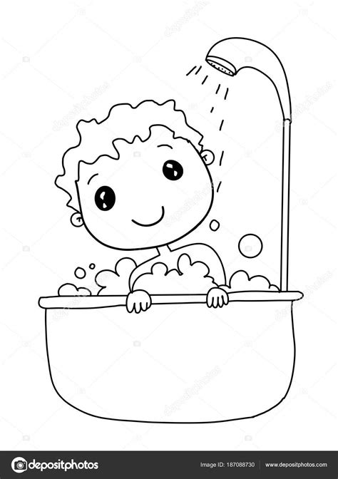 Descargue el vector de stock bebé bañándose en baño con espuma y pato de goma. Imágenes: bañarse | Muchacho Niño Dibujos Animados Lindo Bañarse Dibujo — Foto de stock ...