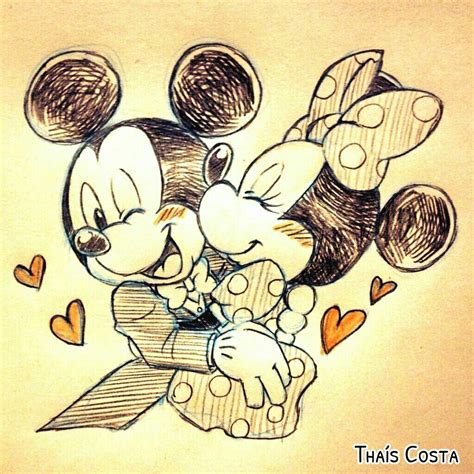 Minnie Mouse And Mickey Mouse Kissing Drawings