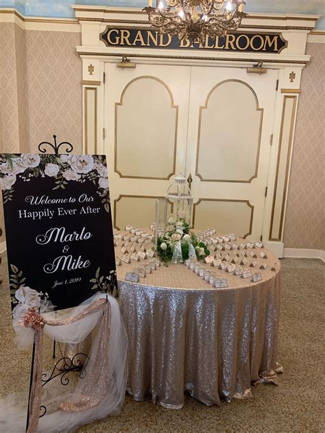 Marlo and Mike's Entrance | Table decorations, Wedding, Ballroom