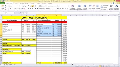 Planilha De Controle Financeiro Pessoal