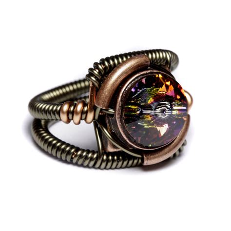 Steampunk Volcano Crystal Ring By Catherinetterings On Deviantart