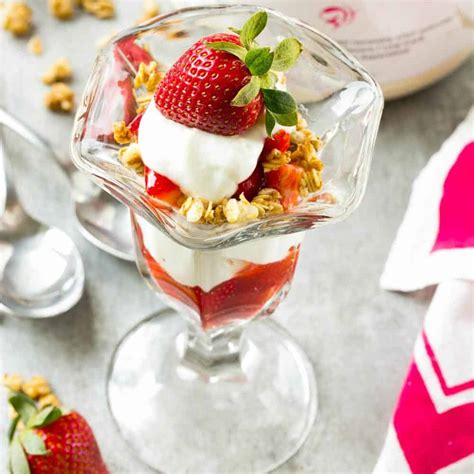 Easy High Protein Strawberry Parfait Recipe Healthy Fitness Meals