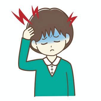Woman Having Flu Symptoms Fever Sore Throat Headache Cartoon Clip Art Library