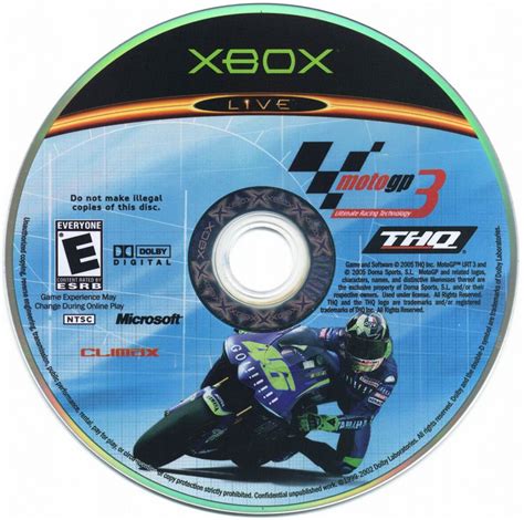 Motogp Ultimate Racing Technology 3 2005 Xbox Box Cover Art Mobygames