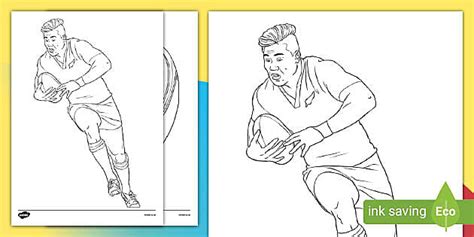 Rugby Colouring Sheets Teacher Made Twinkl
