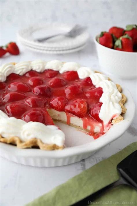 strawberry cream pie dessert now dinner later