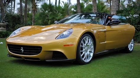 Ferrari P540 Superfast Aperta Shows Off Gold Skin In Palm Beach