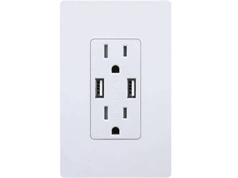 Topgreener High Speed Usb Charger Outlet With 15a Duplex Tamper