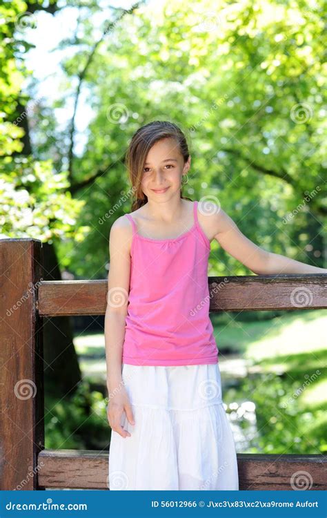 Young Girl In A Park Stock Photo Image Of Beautiful 56012966