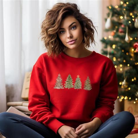 christmas tree sweater christmas sweatshirt holiday etsy