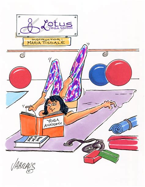 Yoga Cartoon Funny T For Yoga Instructor