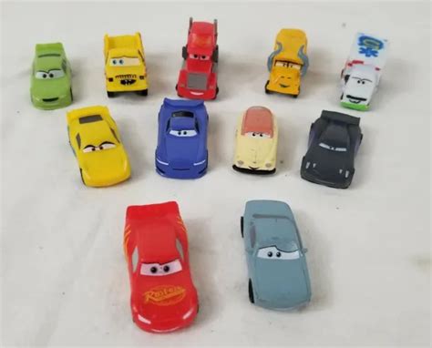 Lot Disney Pixar Cars Mini Figures Cake Toppers Mack Dinoco School Bus Picclick
