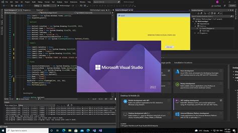Winforms In Visual Studio 2022 Windows Forms Getting Started Youtube