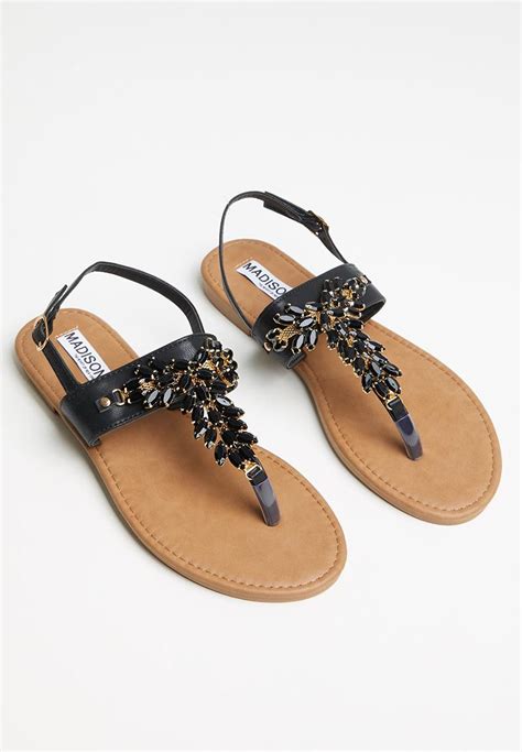 Cassidy T Bar Sandal Black Madison® Sandals And Flip Flops
