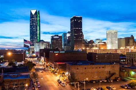 Downtown Oklahoma City Skyline At Sunset James Pratt