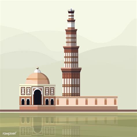 Illustration Of The Qutub Minar Free Image By Free