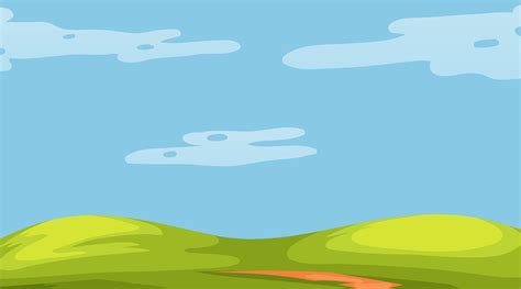 Blank Meadow Landscape At Daytime Scene 2672632 Vector Art At Vecteezy