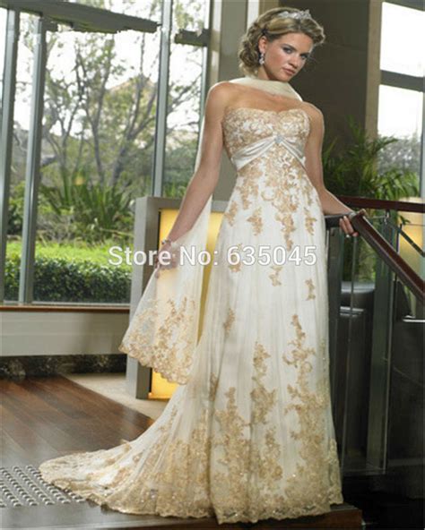 Ivory And Gold Wedding Dresses Luxury Brides