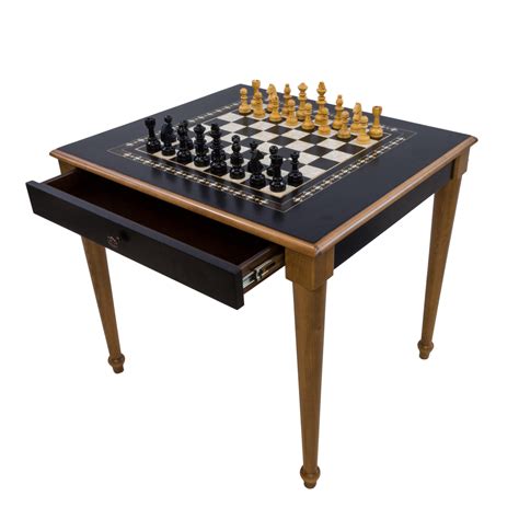 Handcrafted Wooden Chess Table Large Luxury Chess Table Set With Dra
