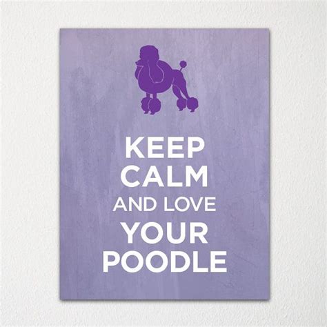Keep Calm And Love Your Poodle 8x10 Fine Art Print Choice Of Color