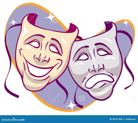 Drama Masks Stock Vector Illustration Of Actor Actress 38191460