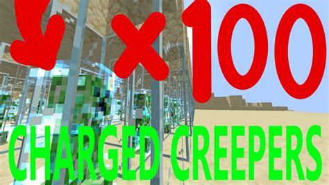 100 Charged Creepers In Survival Minecraft Youtube