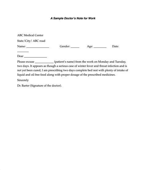 Free Fake Doctors Note Templates Edit Download Onedesblog