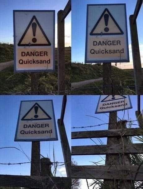 ﻿danger Quicksam Danger Quicksand Funny Picture Sign Quicksand