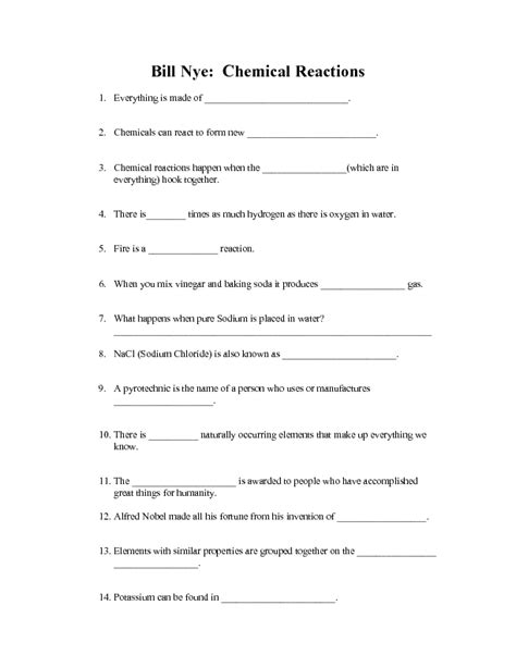 Types of chemical reaction worksheet practice answers. 33 Chemical Reactions Worksheet Answer Key - Worksheet Project List