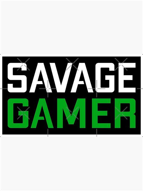Savage Gamer Video Games Xbox One Series X Series S Poster For