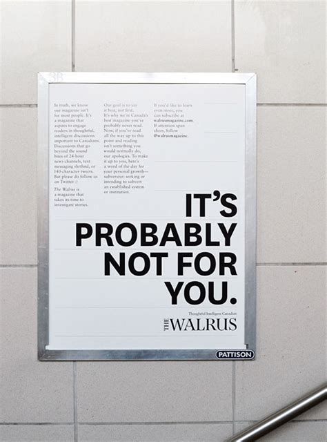 Reverse Psychology Headline The Walrus Magazine The Big Ad