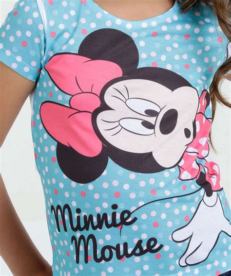 Blusa Infantil Estampa Minnie Manga Curta Disney Marisa