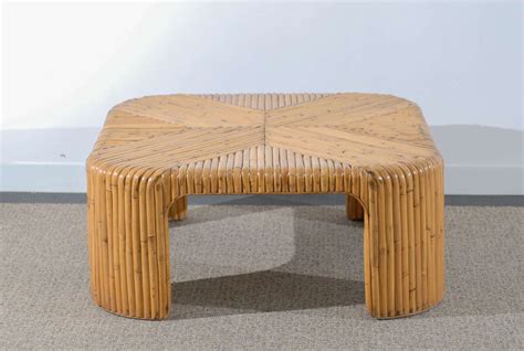 How to pick the perfect vintage coffee table. Lovely Vintage Bamboo Coffee Table with Waterfall Corners ...