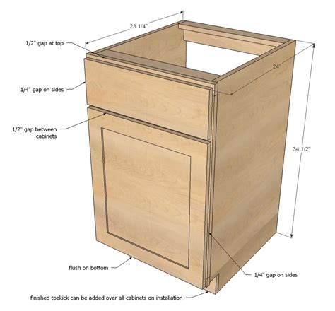 Standard kitchen cabinet sizes chart. Ana White | Face Frame Base Kitchen Cabinet Carcass - DIY ...