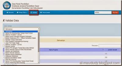 Validasi Dan Verifikasi Data Pada Web Dapodik Osis Sma