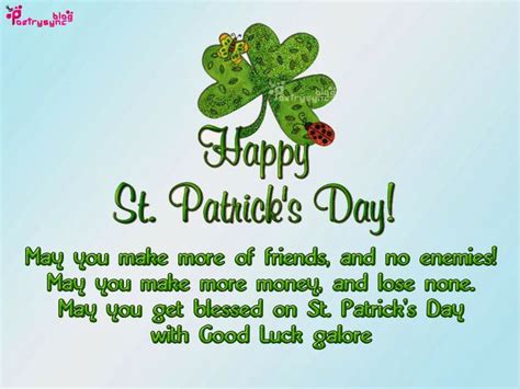 Happy St Patricks Day Wishes Card And Message Image St Patricks Day