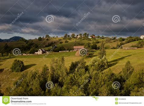 Landscape In Romania Stock Image Image Of Village Grass 31446633