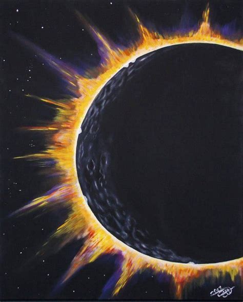 6x6 Custom Eclipse Art Solar Eclipse Painting Paintings Path To