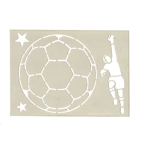 Football And Goalkeeper Stencil Fab Dab Do