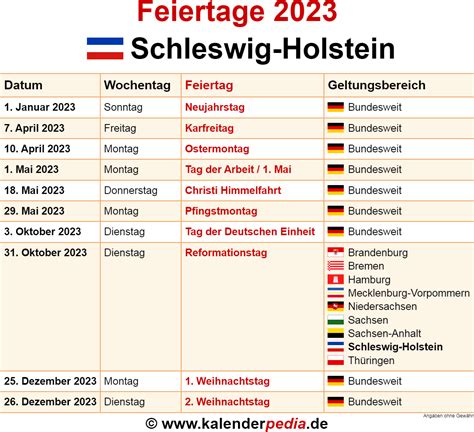 Feiertage Schleswig Holstein 2024 2025 Und 2026