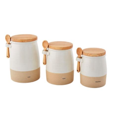 Stoneware Canister Set Tide And Table