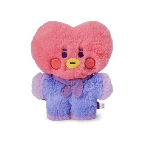 Bt21 Baby Tata Flat Fur Standing Doll Purple Heart Edition New