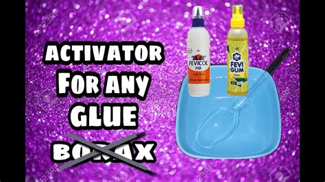 How To Make Slime Activator Without Contact Lens Solution And Borax Activator For Any Glue