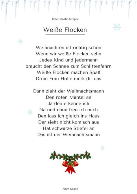 Die bilder zeigen immer den protagonisten der geschichte. "Weiße Flocken" (3) - Weihnachtsgedicht & Lied - mp3 ...