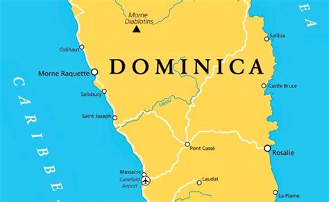 detailed political map of dominica dominica detailed political map otosection