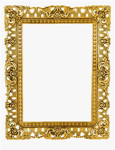 An Ornate Gold Frame With Intricate Designs On The Edges And Sides