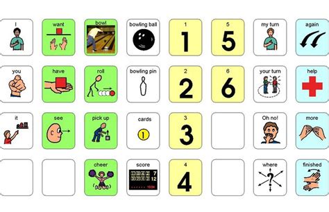 Bowling Communication Board Aac Topic Based Pinterest