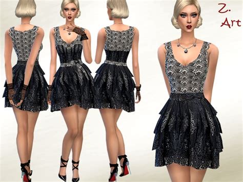 The Sims Resource Vintage Lace Dress By Zuckerschnute20 • Sims 4 Downloads