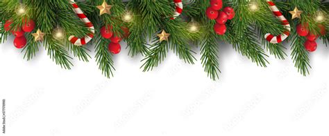 Merry Christmas And Happy New Year Christmas Banner Design Of Tree